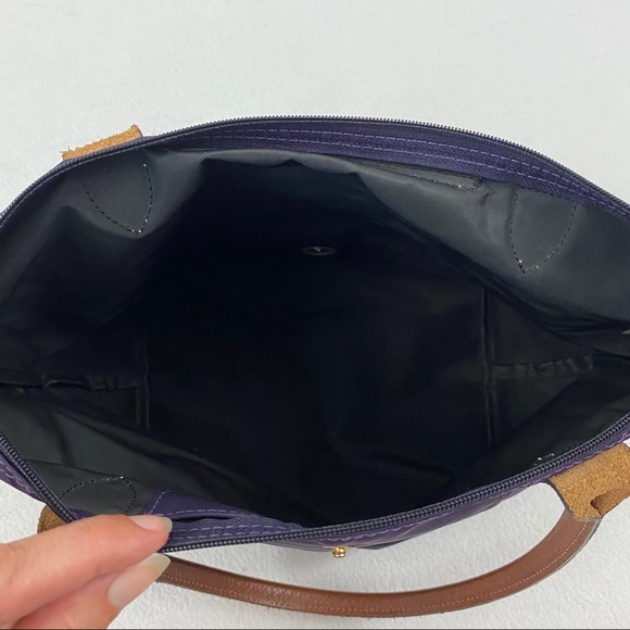 Longchamp Le Pliage Purple Shopping Tote - Picture 9 of 13